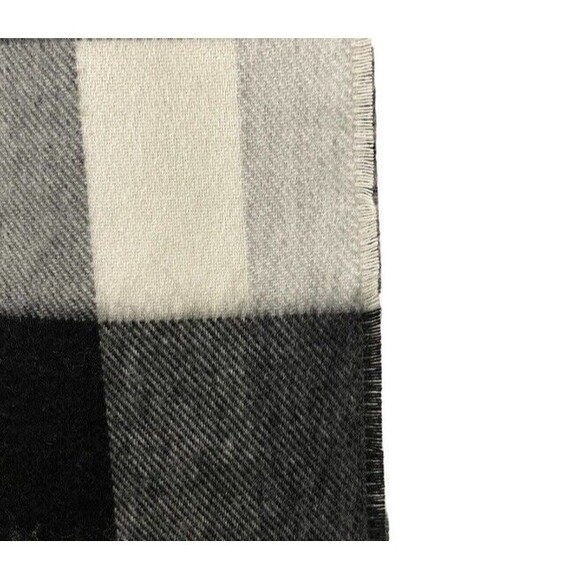 FRAAS CASHMINK Buffalo Check Fringe Scarf Preppy Casual Winter - Picture 6 of 10